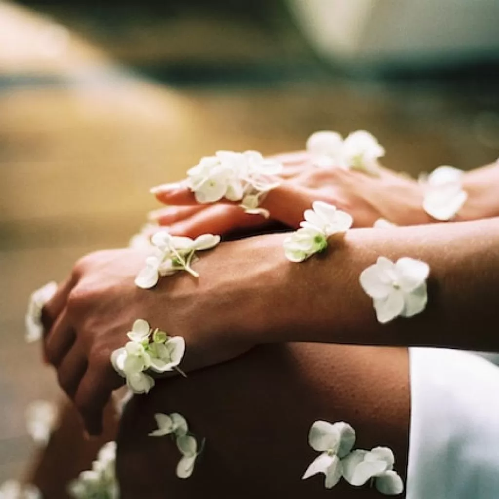 Manicure Spa Treatment Covered in Flowers